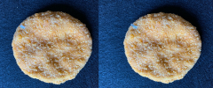 Figure 6. Chicken patties with a protruding piece of foreign material. Foreign material would be listed as the defect.