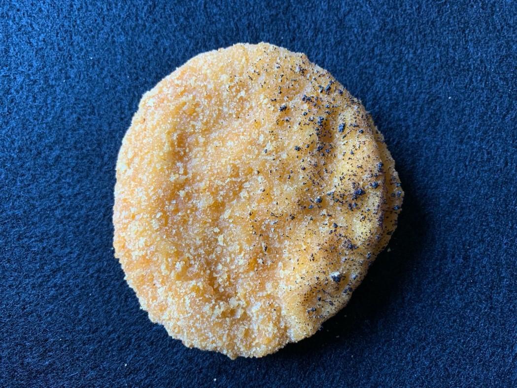 Figure 2 - Uneven color on a chicken patty with burnt breading